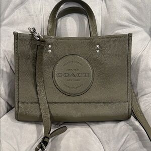 Coach Sage Green Leather Tote
